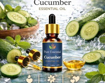Pure Essential Cucumber Fragrance Oil – Fresh Green Aroma for Diffusers, Candles, Soap