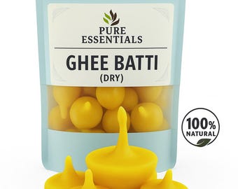 Torr ko-ghee-batti | Traditionella puja-diya-vekar | Handgjorda hinduiska pooja-samagri | ko-ghee-vekar