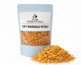 Dried Marigold Petals – Natural Floral Decor for Crafts & Ritual Use