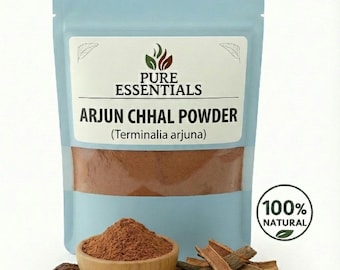 Polvere di Arjun Chhal / Polvere di corteccia di Terminalia Arjuna / Polvere di erbe pura al 100% / Arjuna Chhal biologico / Coltivato in fattoria.