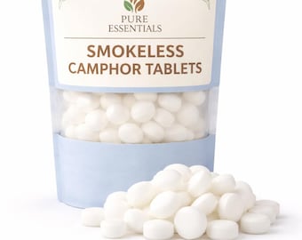 Pure Essential Rauchfreie Kampfertabletten - sauber brennendes Kapoor für Puja, Aarti