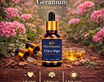 Reines ätherisches Geranienöl - rosig-blumiges Aroma für Diffuser, Kerzen, Seife (Flüssigkeit)