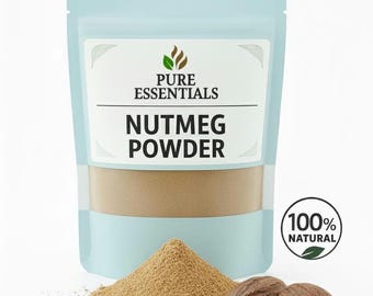 Pure Nutmeg Powder Premium Jaiphal Powder Freshly Ground Aromatic Spice for Cooking and Baking 100 Percent Natural and Additive Free