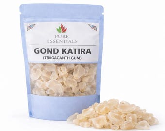 Pure Essential Gond Katira – Natural Tragacanth Gum Crystals for Drinks, Desserts