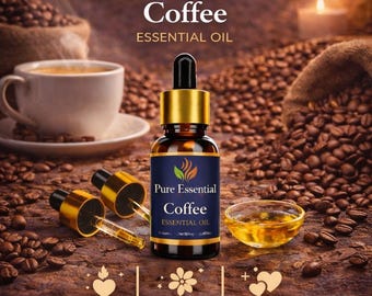 Pure Essential Coffee Fragrance Oil – Rich Aroma for Diffusers, Candles, Soap (DIY Use)