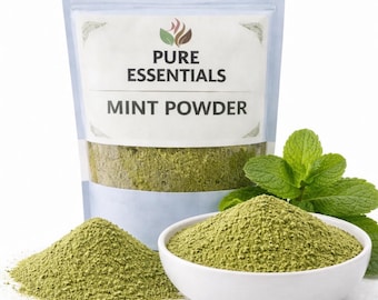 Dry Mint Powder | Dried Mint Leaves | Indian Cooking & Seasoning | Pure Essential