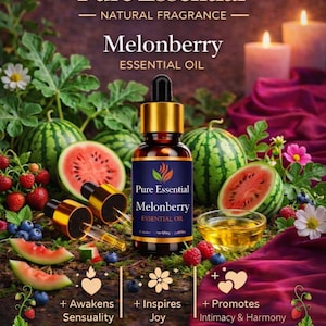 Czysty olejek eteryczny o zapachu melona – słodki, owocowy aromat do dyfuzorów, świec i mydeł
