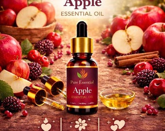 Pure Essential Apple Fragrance Oil – Fresh Fruity Aroma for Diffusers, Candles, Soap
