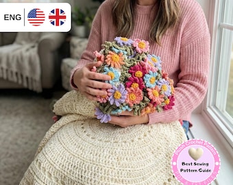 Crochet gifts Lily of the Valley Blanket - Mother's Day Gift Idea Rose bouquet Shawl Crochet Pattern