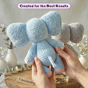 Elephant Crochet Pattern PDF – Handmade Plush Toy Guide for Beginners image 4