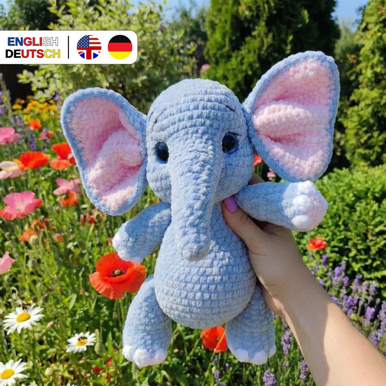 Elephant Crochet Pattern PDF – Handmade Plush Toy Guide for Beginners image 7