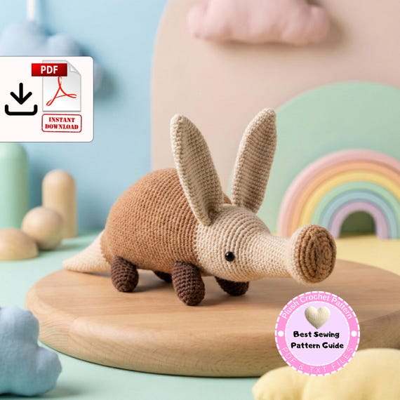 Amigurumi Crochet Pattern PDF - Digital Antony the Anteater Amigurumi (ENGLISH ONLY)