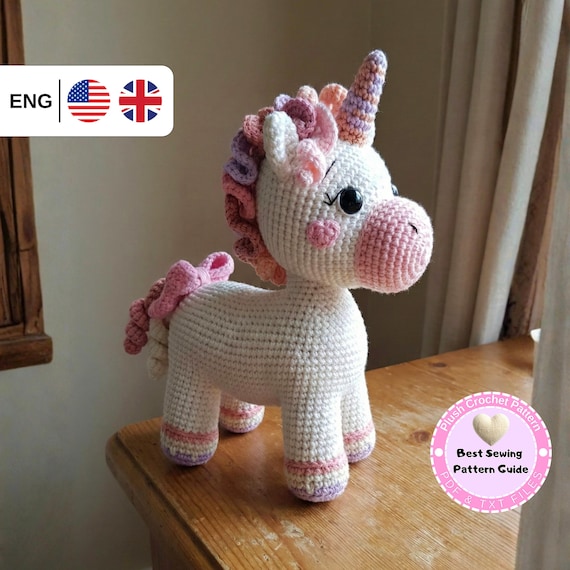 Crochet Sitting Unicorn Amigurumi Pattern | Mythical Fantasy Crochet Pattern Tutorial | Unicorn Plushie Crochet Pattern (Digital Download)