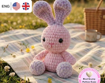 Easter Crochet Mini Bunny Plush Pattern PDF, Amigurumi Cute Rabbit Plush Toy Pattern, Cute Bunny Pattern Pdf, Crochet Sweet Bunny Pattern