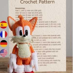 Copter Tail Fox Crochet Pattern PDF | Amigurumi Tutorial (Instant Download) English | German | French | Spanish