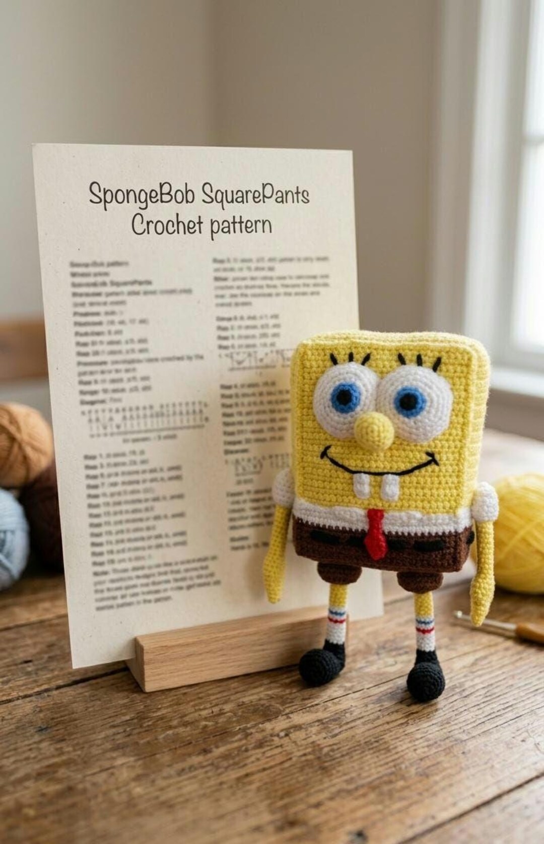 Bob Sponge Pattern Spongebob Crochet Pattern | Amigurumi Plush Tutorial (digital Download ...