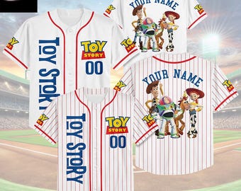 Personalized Disney Toy Story Baseball Baseball Jersey, Custom Disney Toy Story Baseball Jersey, Toy Story Baseball Team Outfit