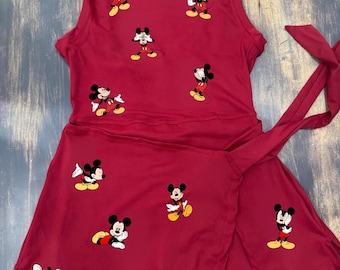 Mickey Mouse Moods Tennis Dress Red Disney Athletic Dress Cute Cartoon Sport Outfit Theme Park Dress