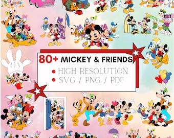 ミッキーとミニー、ドナルドダック、グーフィー、プルート、デジタル