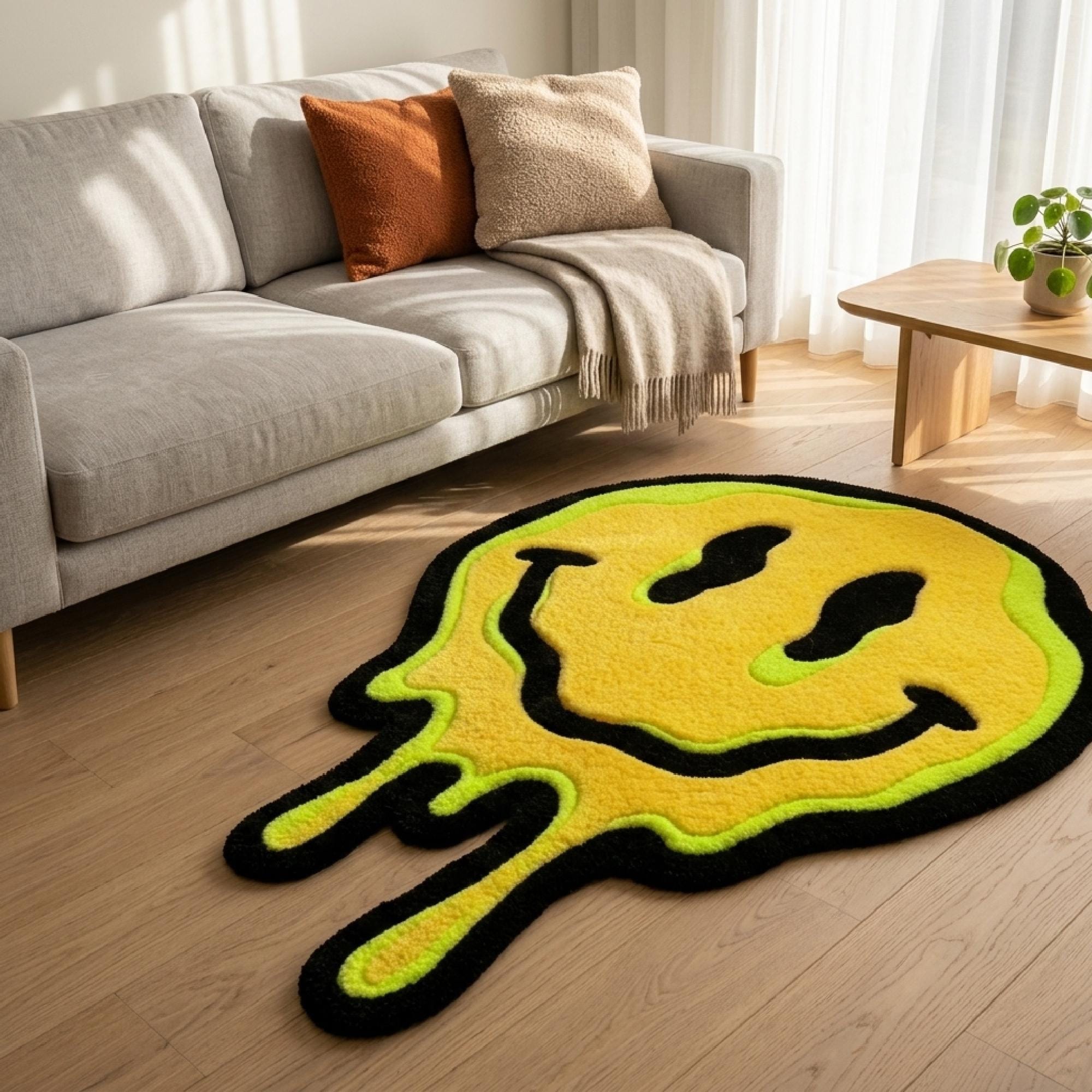 Drippy Smiley Rug - Etsy