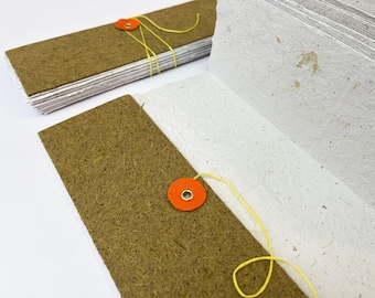 Cuaderno acordeón reciclado - Papel de fibra Cana