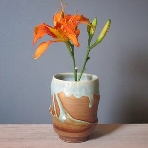 Chocolate blue ikebana vase