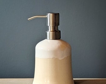 White soap dispenser