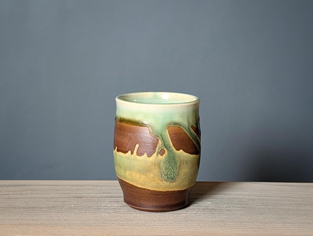 Copper Green Espresso, Whisky or Tea Cup Etsy