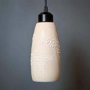 Textured White Porcelain Pendant light | ceiling light | home decor | kitchen island lights | housewarming gift | Pederson Pottery