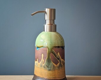 Copper green soap dispenser