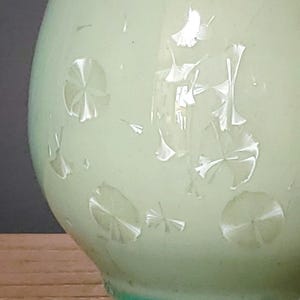 Sea Foam Green crystalline glazed handmade decorative vase | Pederson Pottery