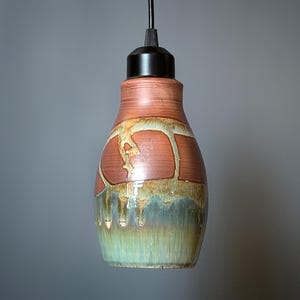 Chocolate Blue Porcelain Pendant light, ceiling light, kitchen island lights, housewarming gift, hanging light, handmade light