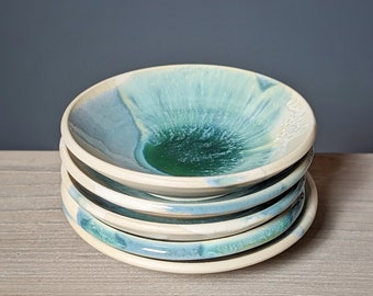 Olive oil dipping dish in Soft Blue
