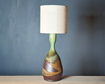 Copper green table lamp