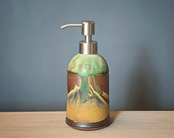 Copper green soap dispenser