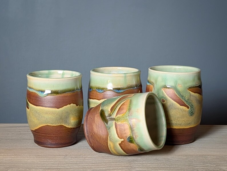 Copper Green Espresso, Whisky or Tea Cup Etsy