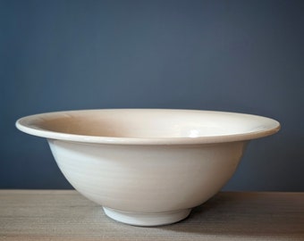 White Porcelain Bowl | Minimalist Handmade Serving Bowl
