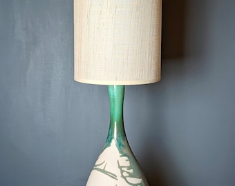 Handmade Porcelain Green Lamp
