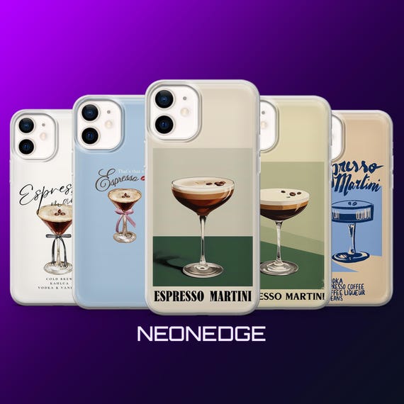 Espresso Martini Phone Case Cocktail Coffee Cover for iPhone 17Pro, 16, 15, 14, 13, 12, Samsung S26, S25, S24, S23, A17, A57,A37 Pixel 10, 9 Espresso Martini Phone Case Cocktail Coffee Cover for iPhone 17Pro, 16, 15, 14, 13, 12, Samsung S26, S25, S24, S23, A17, A57,A37 Pixel 10, 9