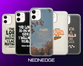 Christian Quotes Phone Case Jesus Bible Cover for iPhone 17Pro, 16, 15, 14, 13, 12, Samsung S26, S25, S24, S23, A17, A57, A37 Pixel 10, 9