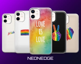 Gay Phone Case LGBTQ Pride Rainbow Cover for iPhone 17Pro, 16, 15, 14, 13, 12, Samsung S26, S25, S24, S23, A17, A57, A37 Pixel 10, 9