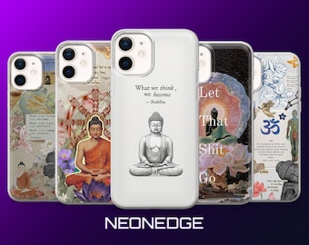 Buddhism Quotes Phone Case Hindu Buddha Cover for iPhone 17Pro, 16, 15, 14, 13, 12, Samsung S26, S25, S24, S23, A17, A57, A37 Pixel 10, 9