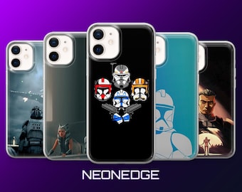 Clone Wars Phone Case Star Wars Ahsoka MagSafe Cover for iPhone 17Pro, 16, 15, 14, 13, Samsung S26, S25, S24, S23, A17, A57, A37 Pixel 10, 9