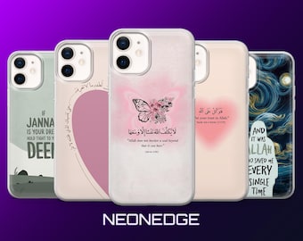 Quran Quotes Phone Case Allah Arabic Cover for iPhone 17Pro, 16, 15, 14, 13, 12, Samsung S26, S25, S24, S23, A17, A57, A37 Pixel 10, 9