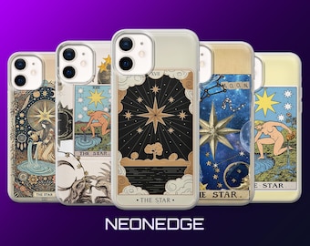 Stern Tarot Handyhülle Spirituelle Astrologie für iPhone 17Pro, 16, 15, 14, 13, 12, Samsung S26, S25, S24, S23, A17, A57, A37 Pixel 10, 9