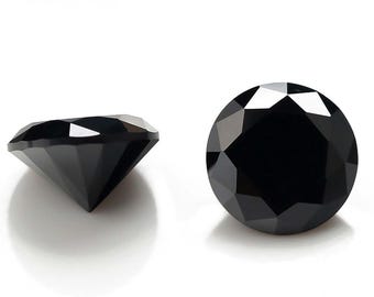 6 mm laboratoryjnie hodowany czarny diament okrągły Moissanite VVS1 D Color Loose Gemstone Brilliant