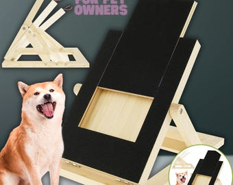 Lima per unghie con supporto e 2 fogli di carta vetrata - Taglio unghie per tutti i cani, altezze regolabili / Accessori per cani, regalo per amanti dei cani