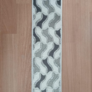 Non Slip Stair Treads, Modern Abstract Runner, Washable Grey Black Rug, Stone Pattern Step Mats, Pet Friendly Stair Decor, Safety Pads image 9