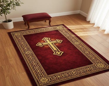 vintageラグ カーペット キリスト教 ベツレヘム 宗教 1700 ヴィンテージ ラグ グレッグ・オルセン Greg Olsen “The Lord is my