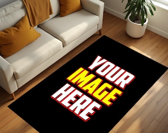 Custom Rug,Personalized Photo Rug,Custom Logo Rug,Pet Portrait Gift,Design Your Own Area Rug,Printed Rug,Home Decor,Gift For Valentine's Day